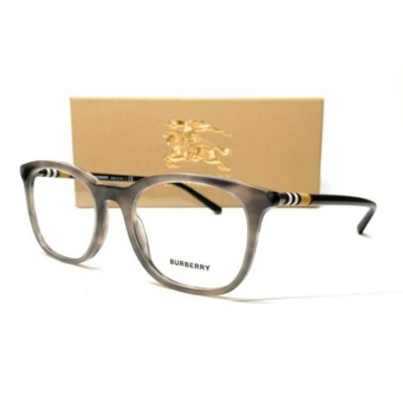 Burberry Men's Striped Grey Eyeglasses! - Picture 1 of 6